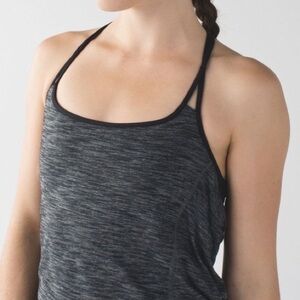 Gray Strappy Athletic Tank Top